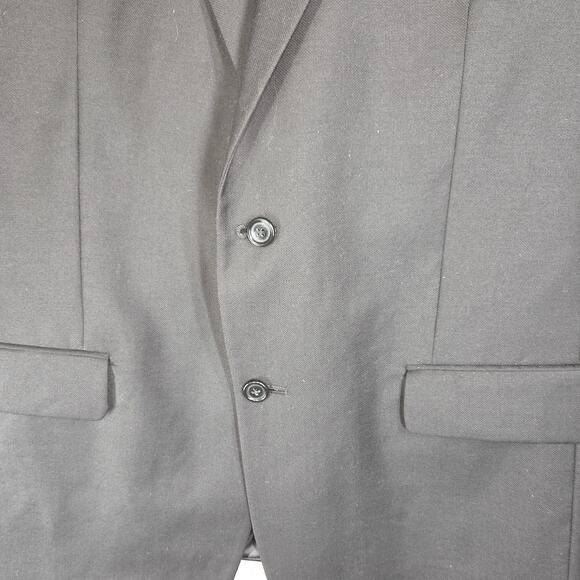 Jos A Bank Mens Blazer Sport Coat Jacket Wool Black 44L Business Workwear Job - Picture 7 of 15